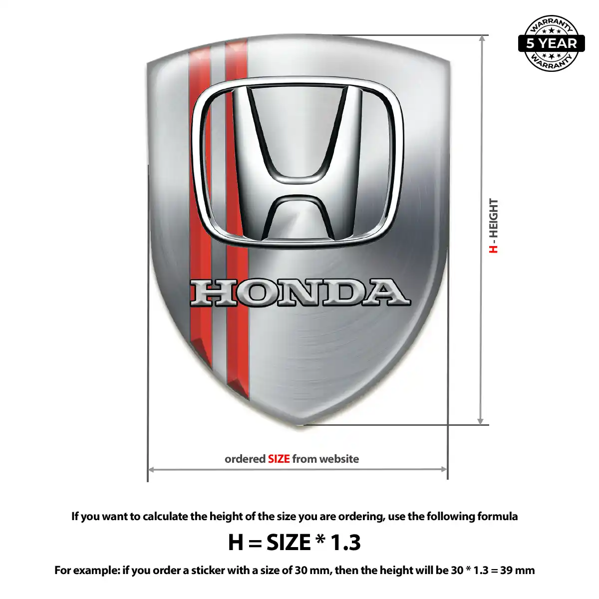 Honda Badge Sleek Style