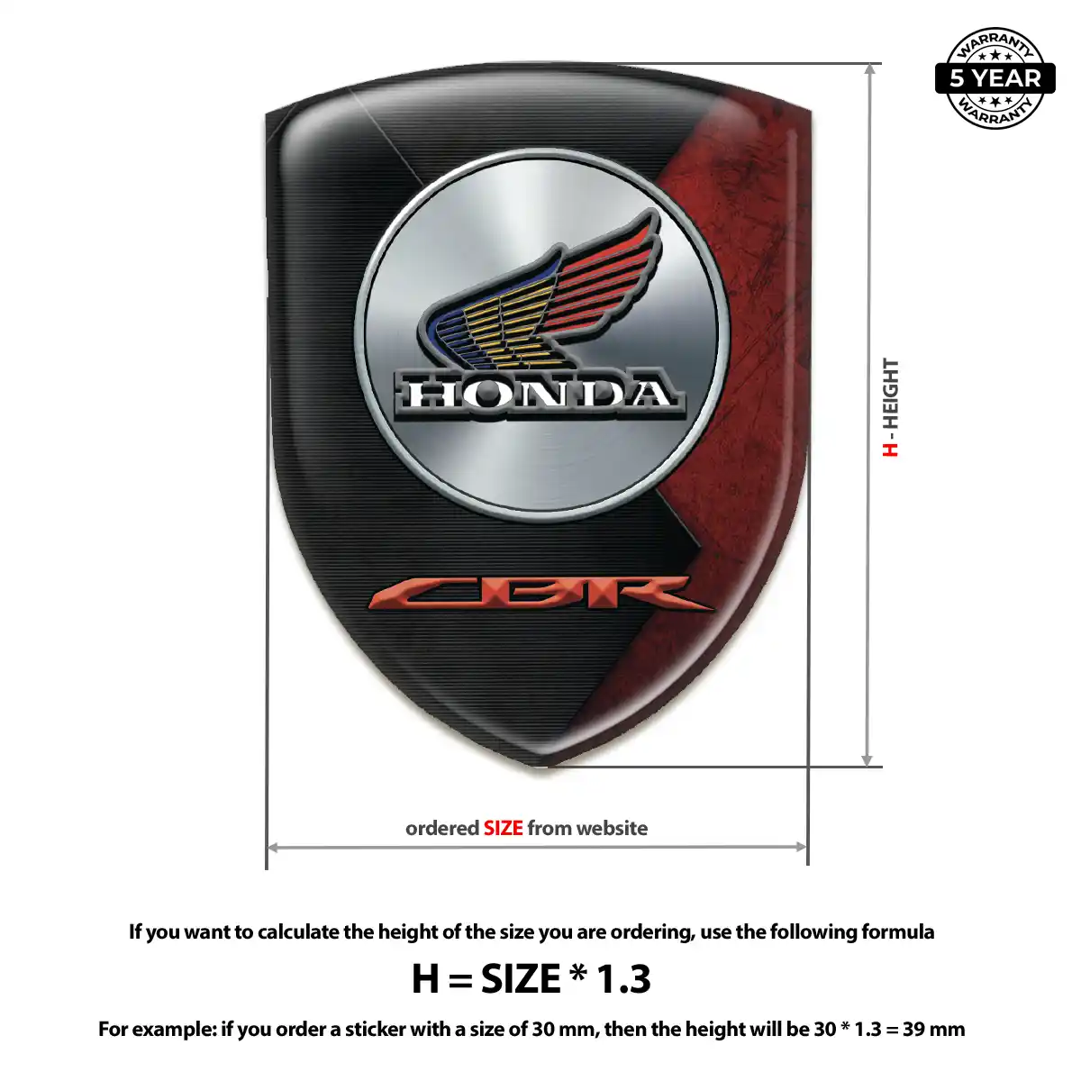 Honda Car Badge Sticker Exterior Luxe