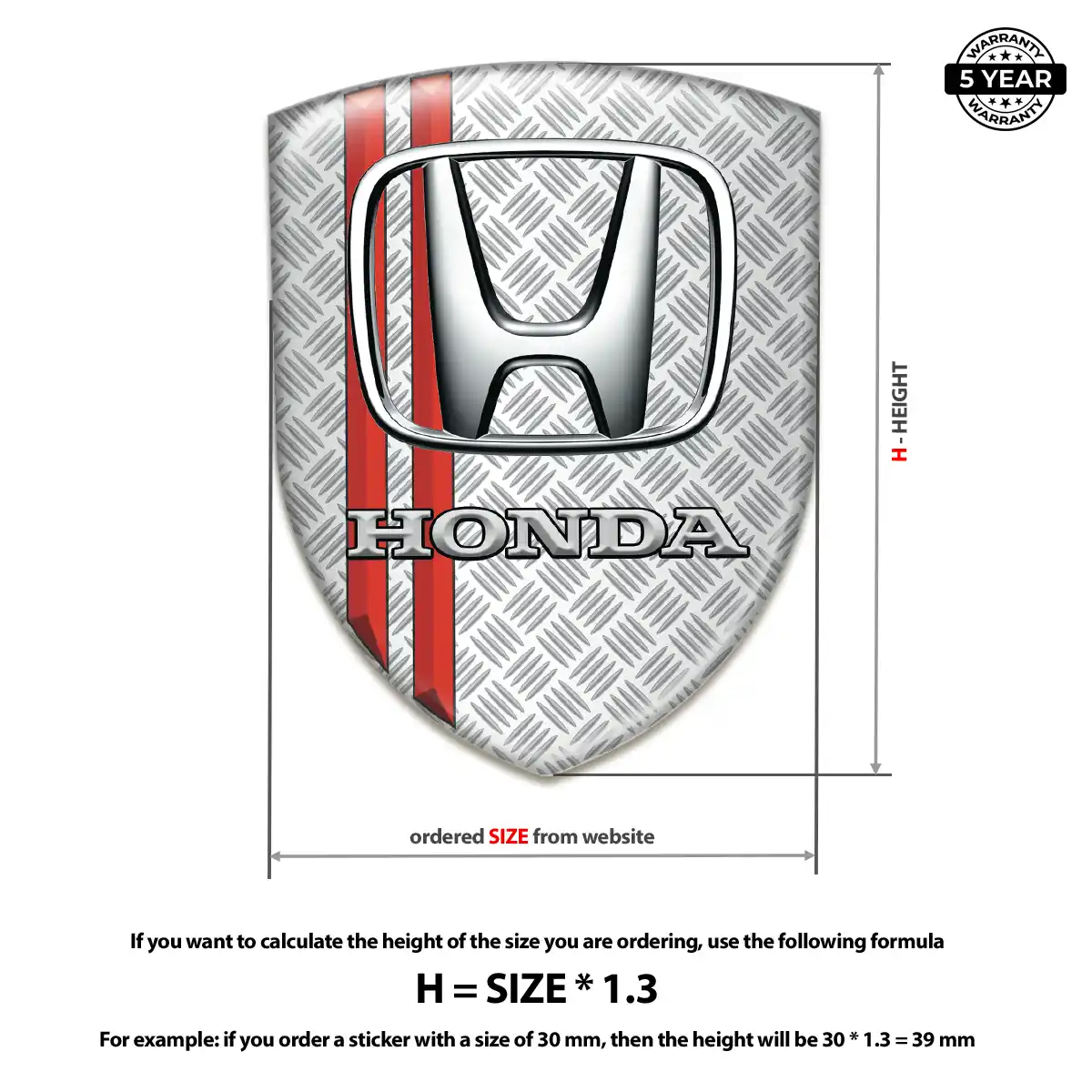 Honda Car Badge Sticker Interior Luxe