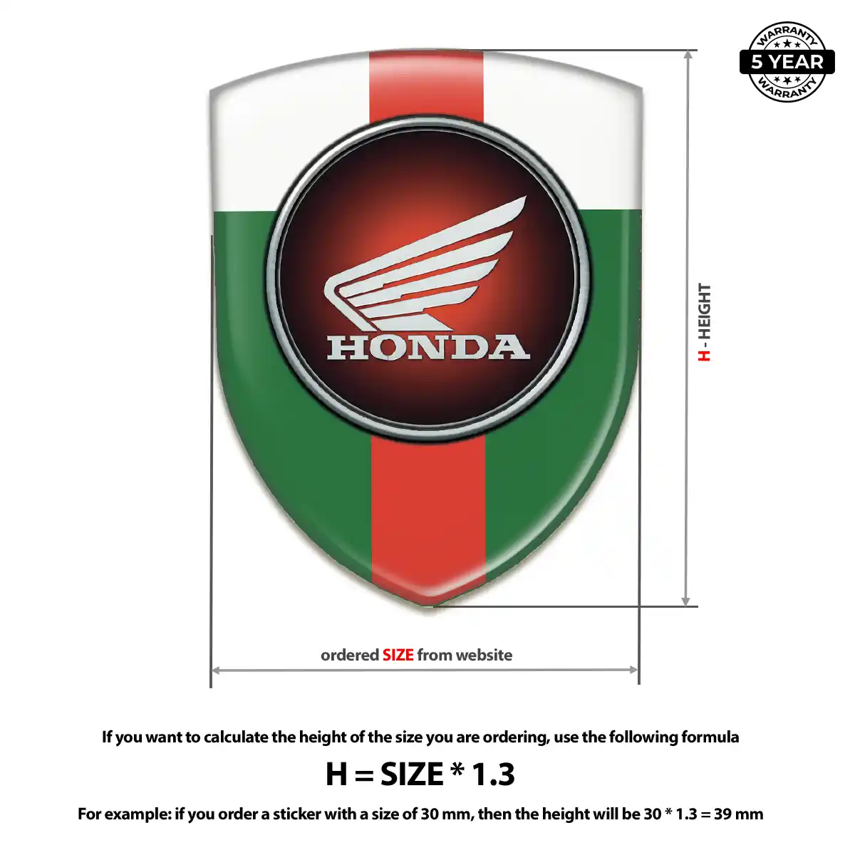 Honda Car Badge Sticker Prestige Line