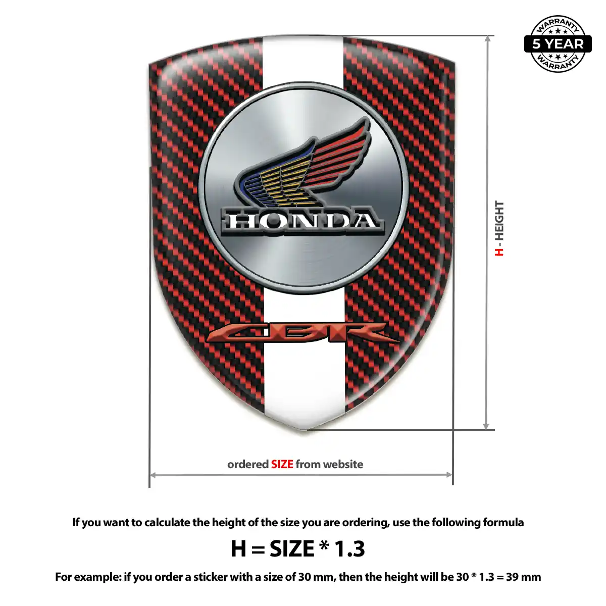 Honda Car Badge Sticker Superior Craft