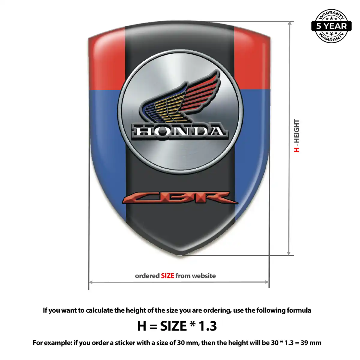 Honda Car Emblem Decal Cabin Style