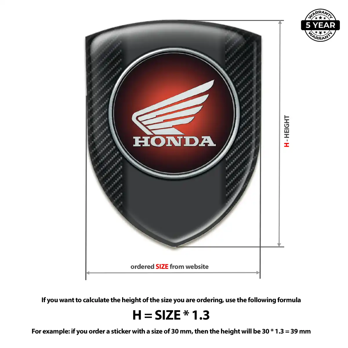 Honda Car Emblem Decal Elite Edition