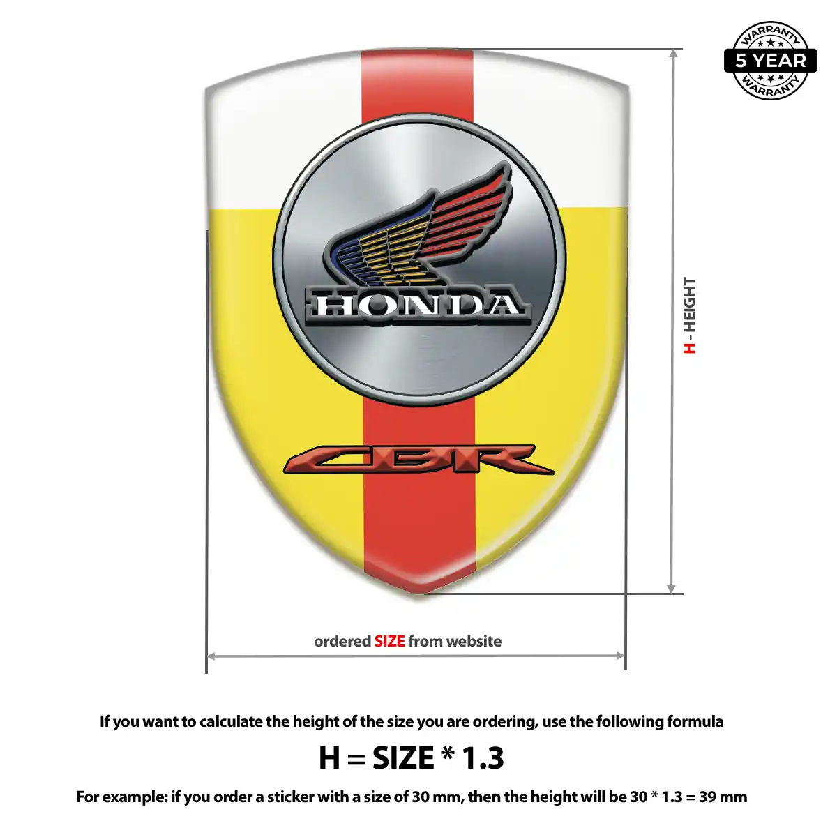 Honda Car Emblem Decal Exclusive Series