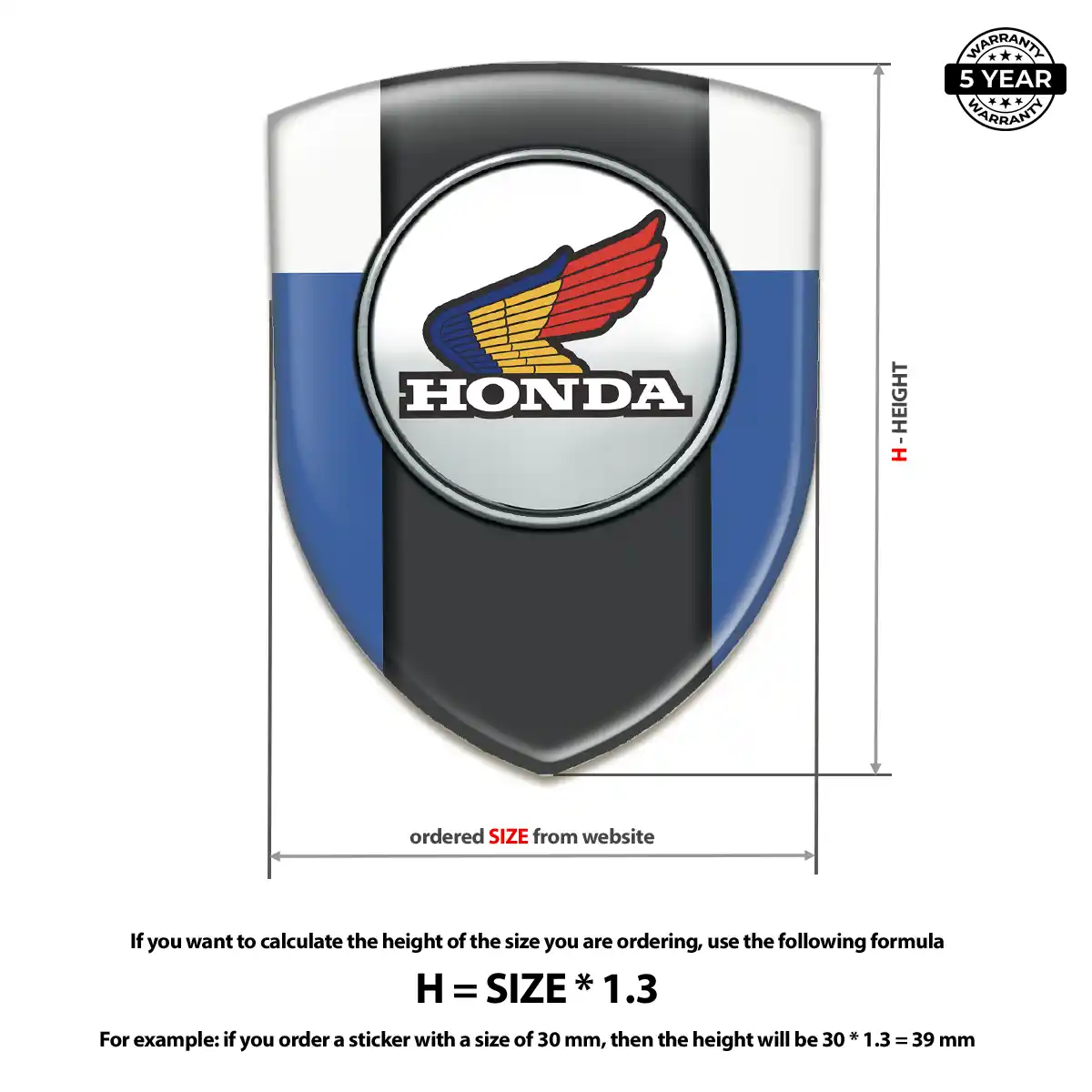 Honda Car Emblem Decal Exterior Luxe