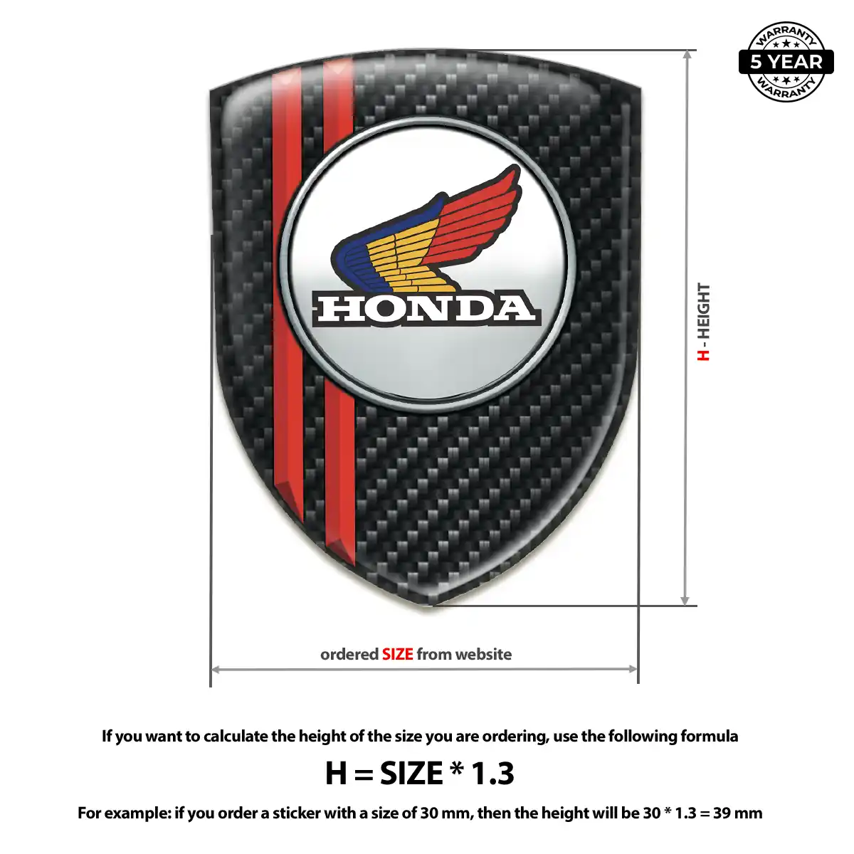 Honda Car Emblem Decal Prime Quality