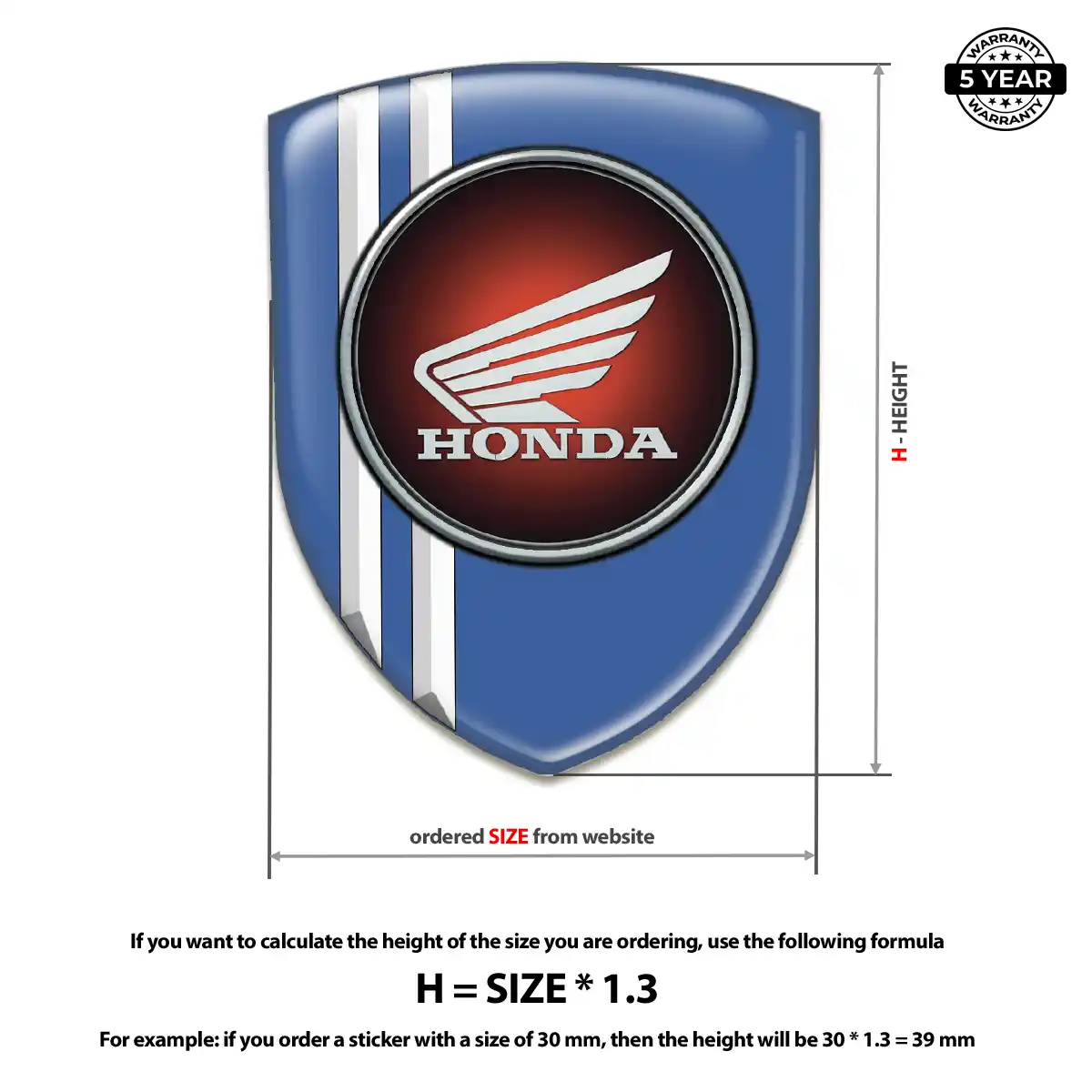 Honda Car Emblem Decal Refined Design
