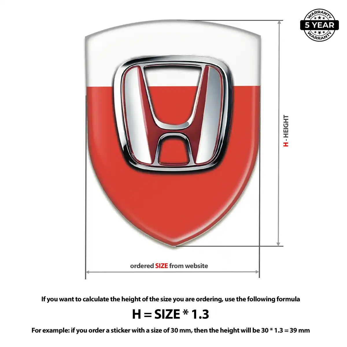 Honda Car Emblem Decal Sleek Style