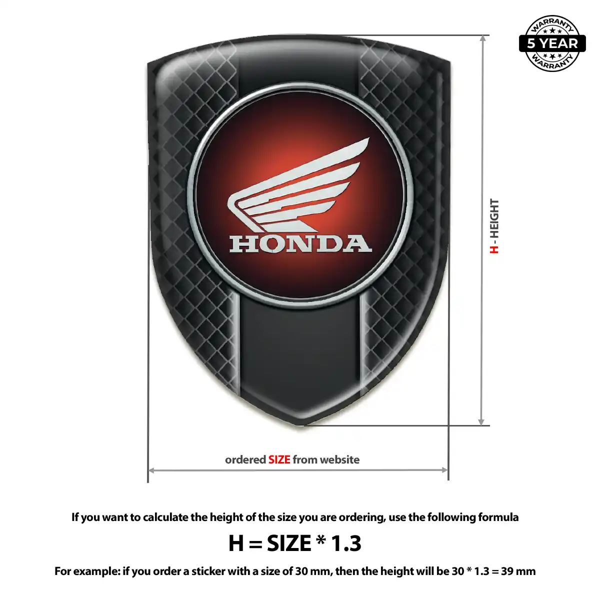 Honda Car Emblem Decal Superior Craft