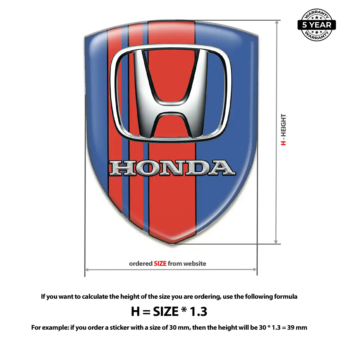 Honda Car Emblem Overlay Cabin Style