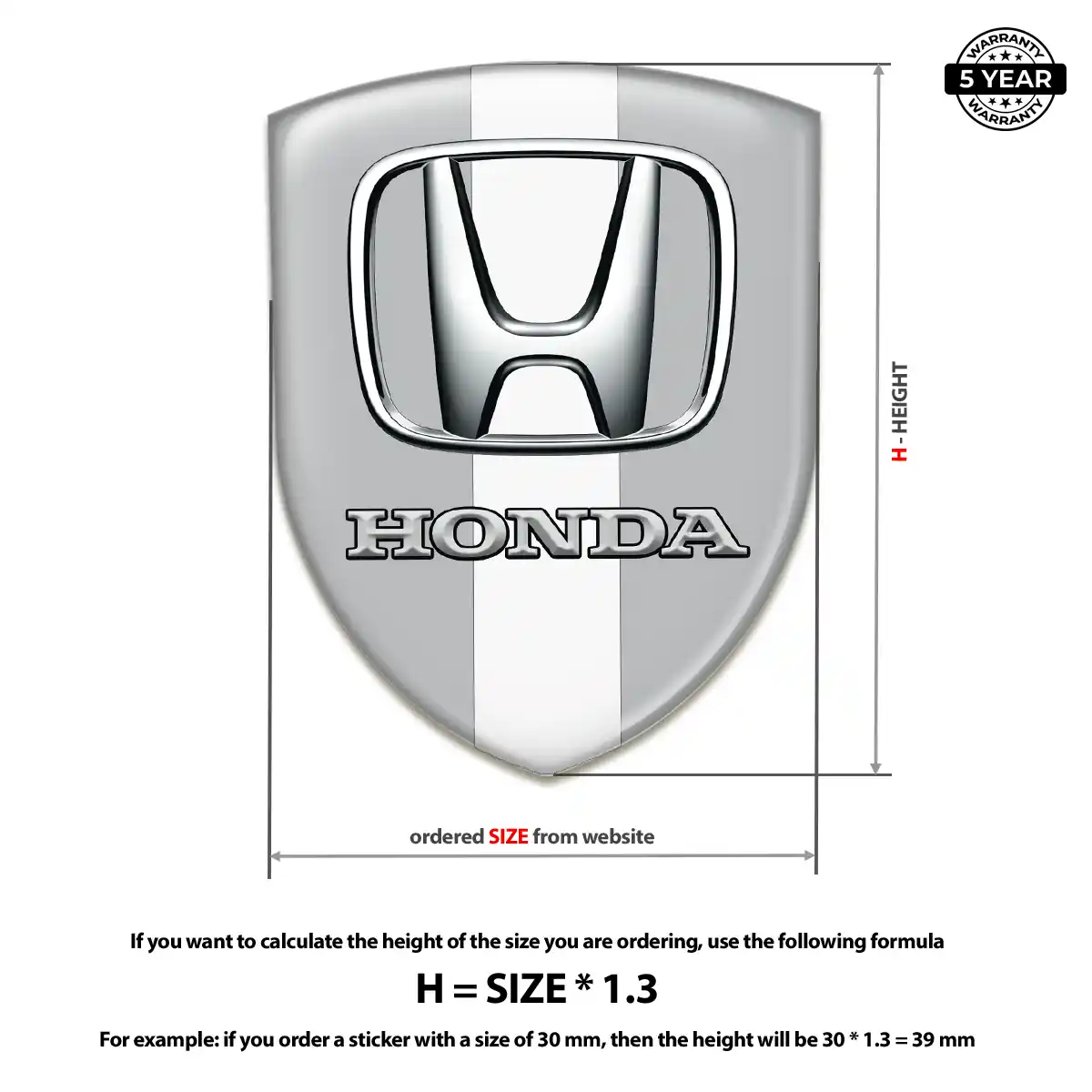 Honda Car Emblem Overlay Deluxe Edition