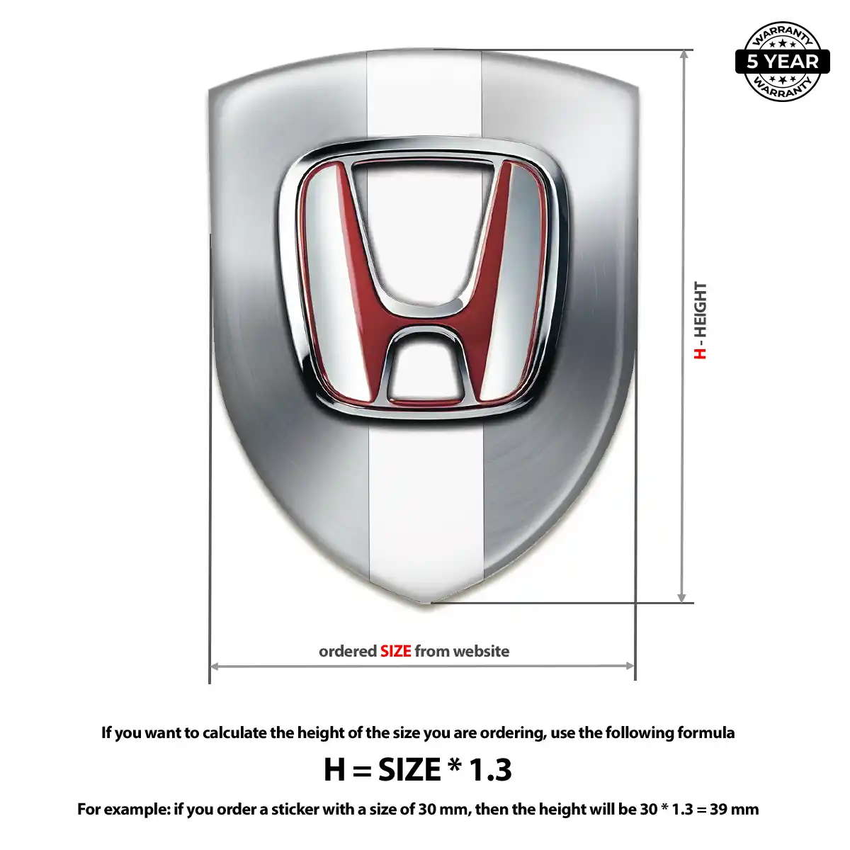 Honda Car Emblem Overlay Elite Edition