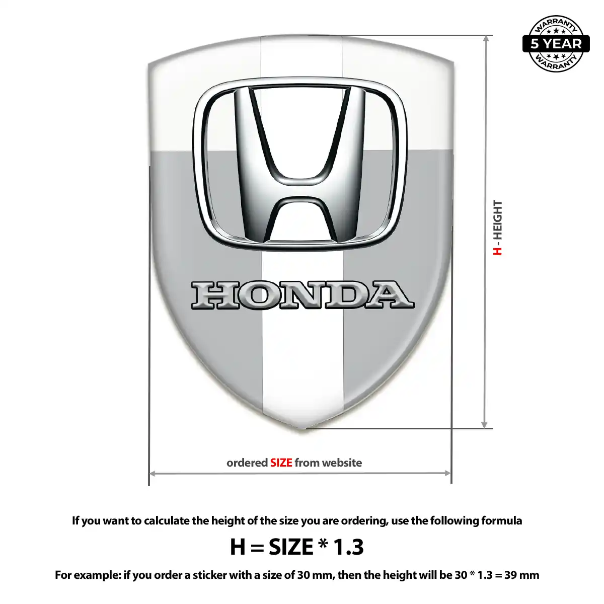 Honda Car Emblem Overlay Opulent Line