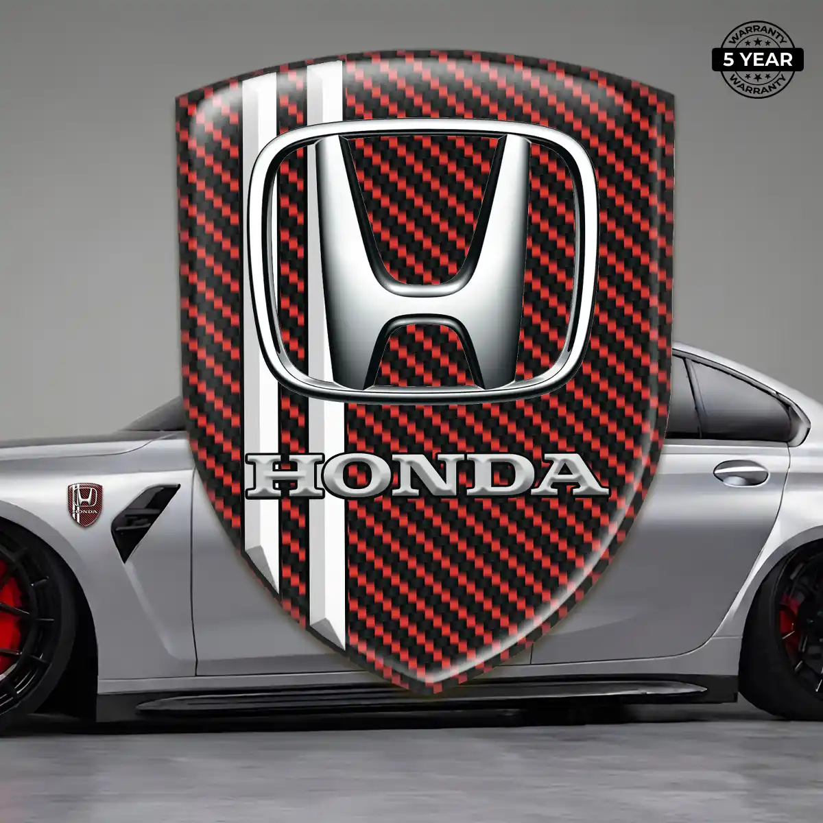Honda Car Emblem Overlay Premium Dome