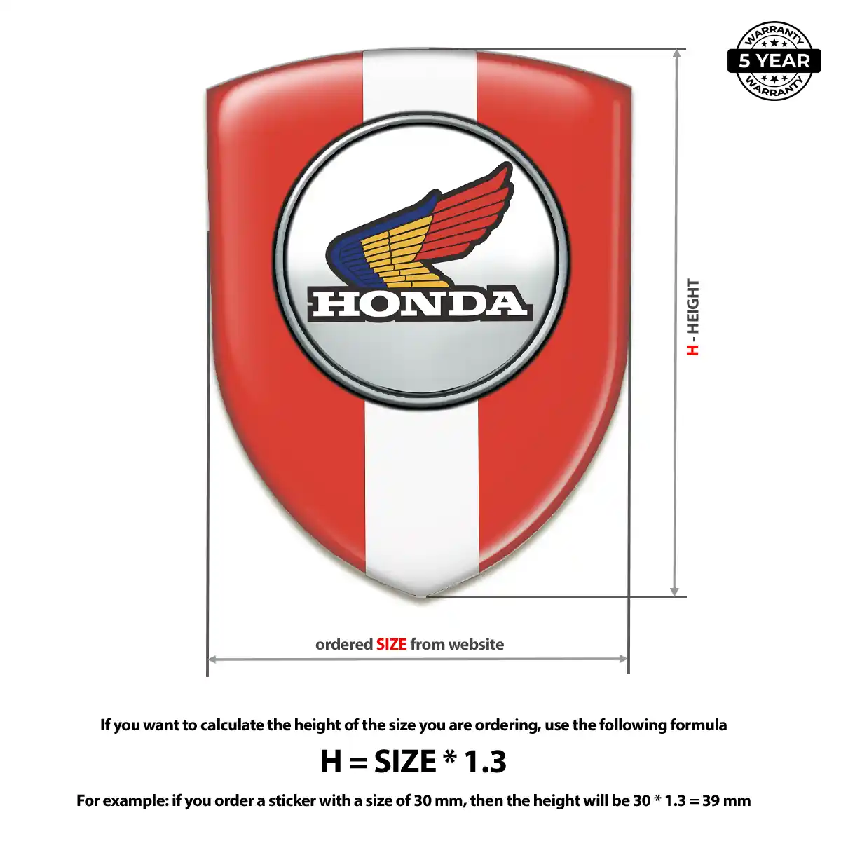 Honda Car Emblem Overlay Prestige Line