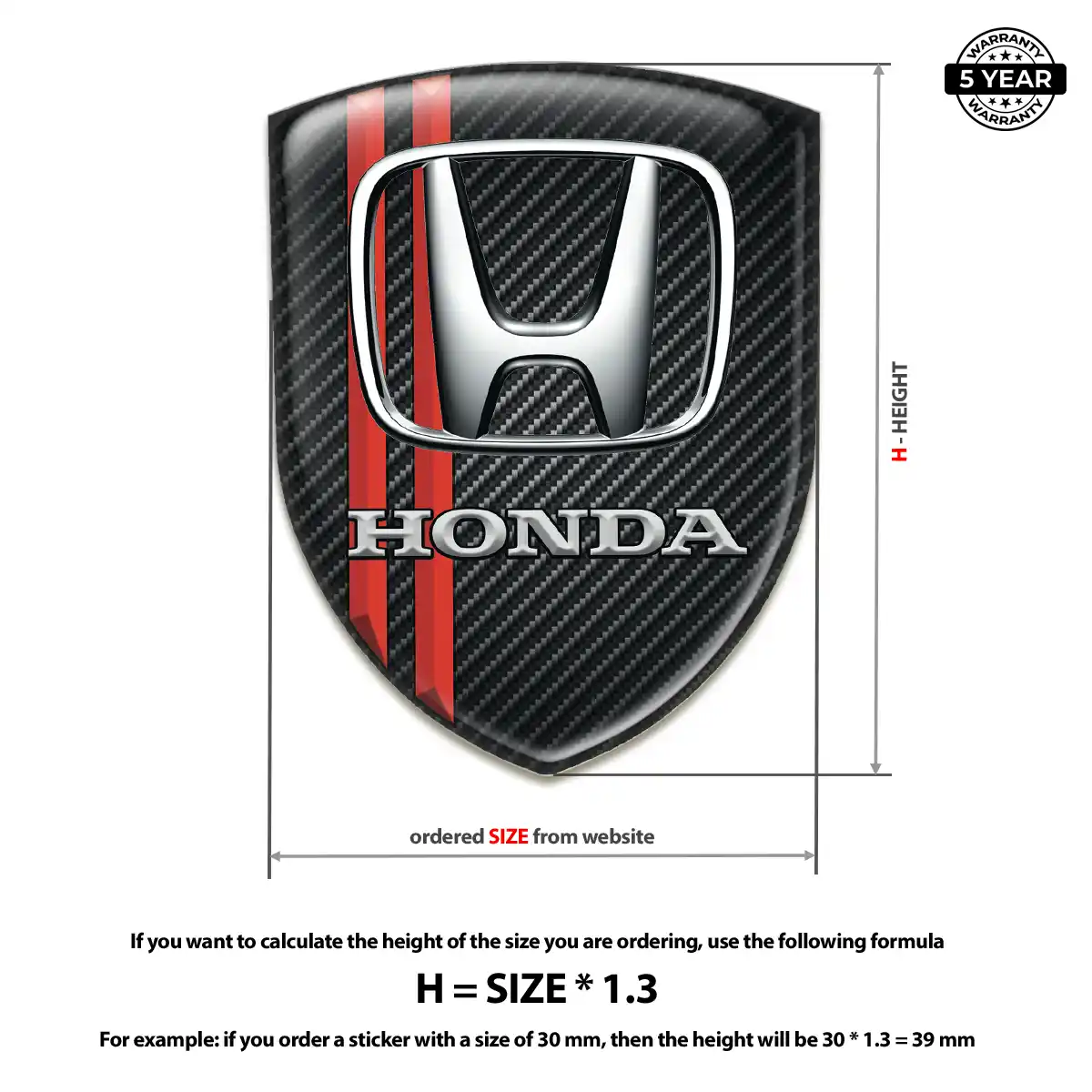 Honda Car Emblem Overlay Refined Design