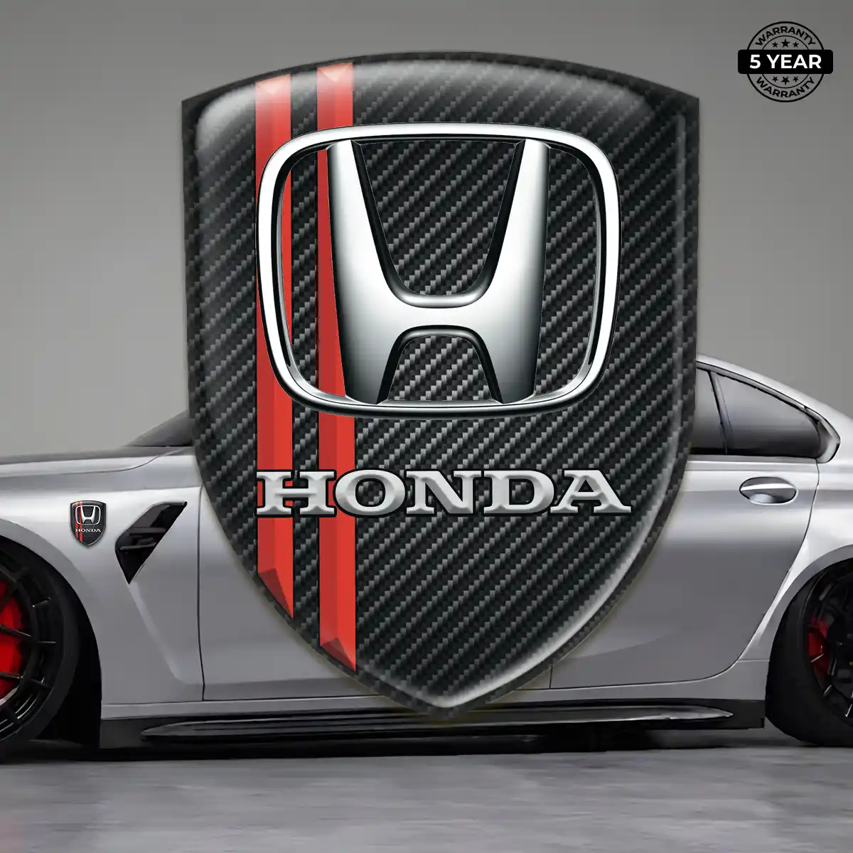 Honda Car Emblem Overlay Refined Design