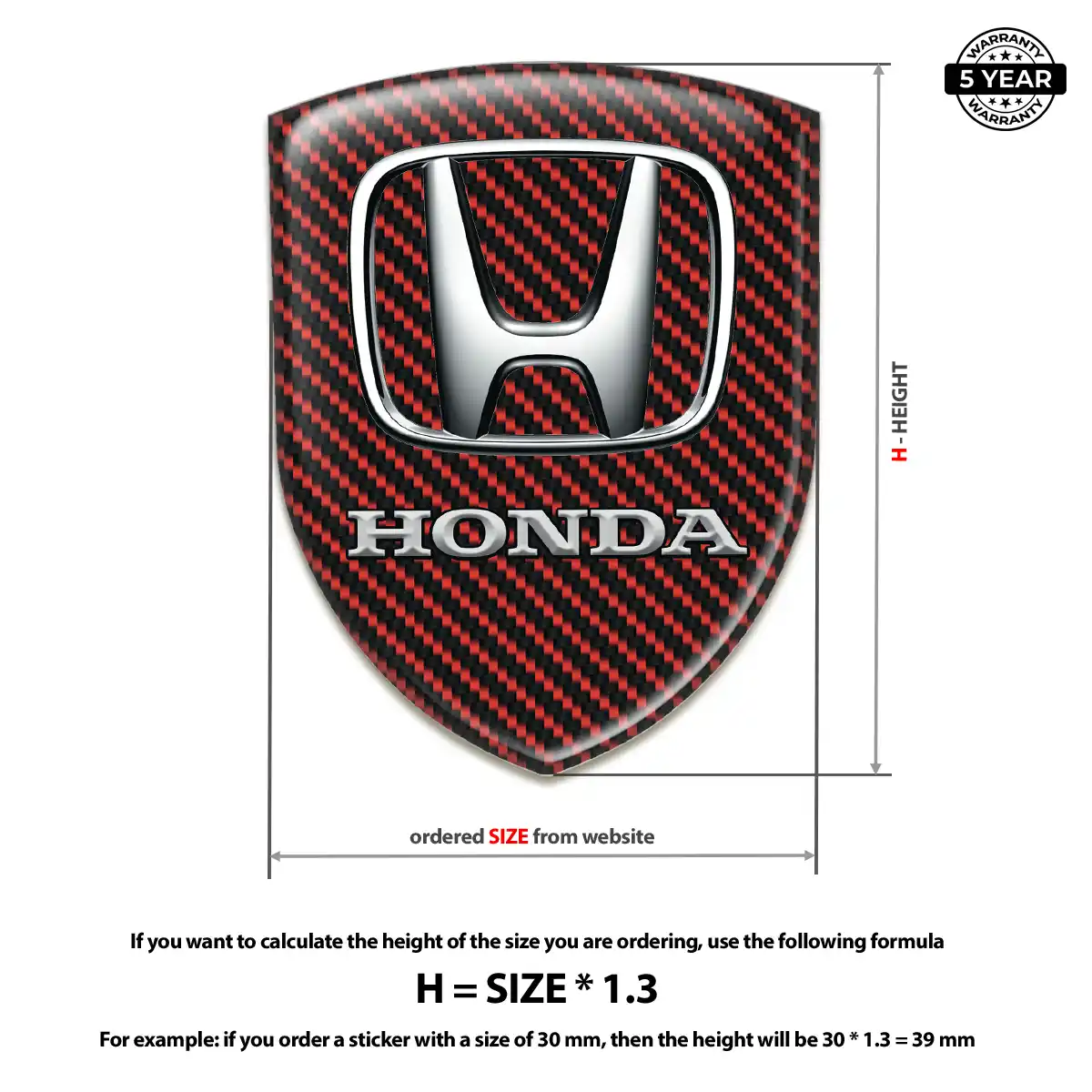 Honda Car Emblem Overlay Sleek Style