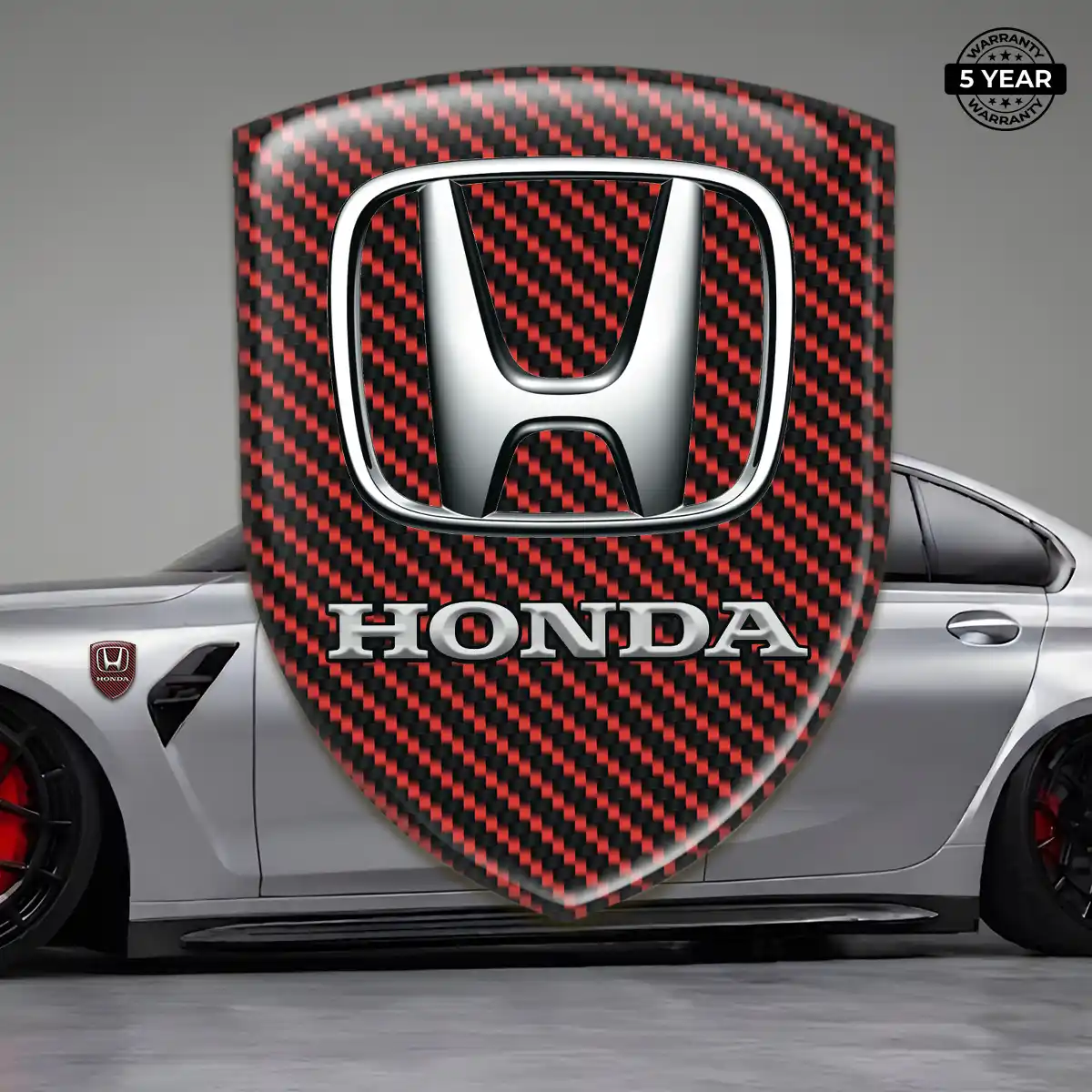 Honda Car Emblem Overlay Sleek Style