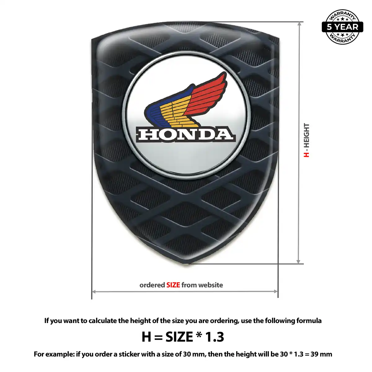 Honda Car Emblem Overlay Superior Craft
