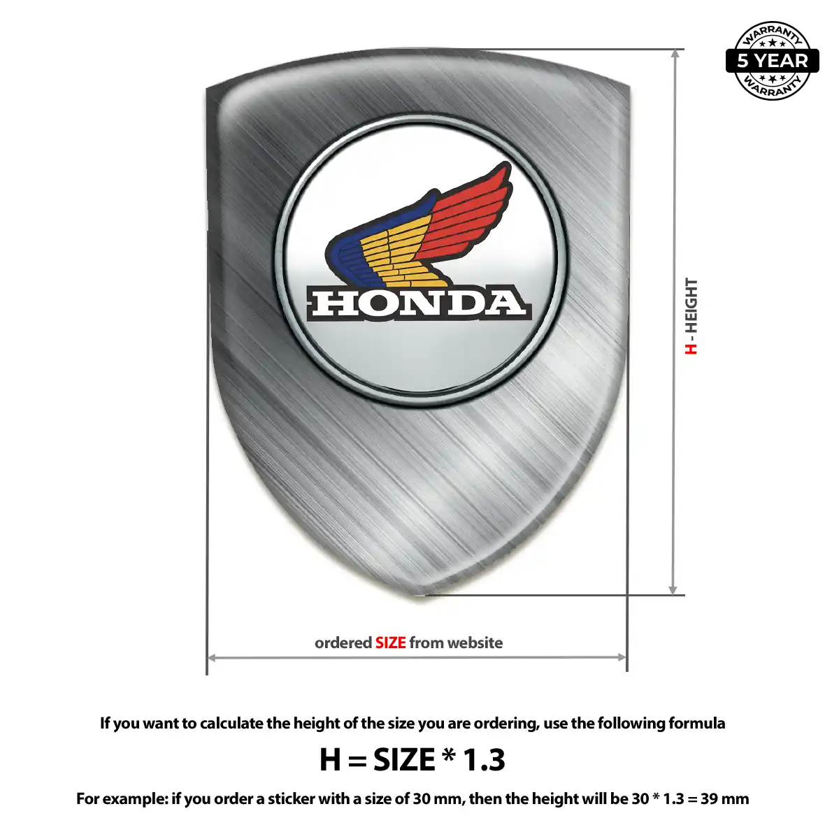 Honda Car Emblem Sticker Interior Luxe