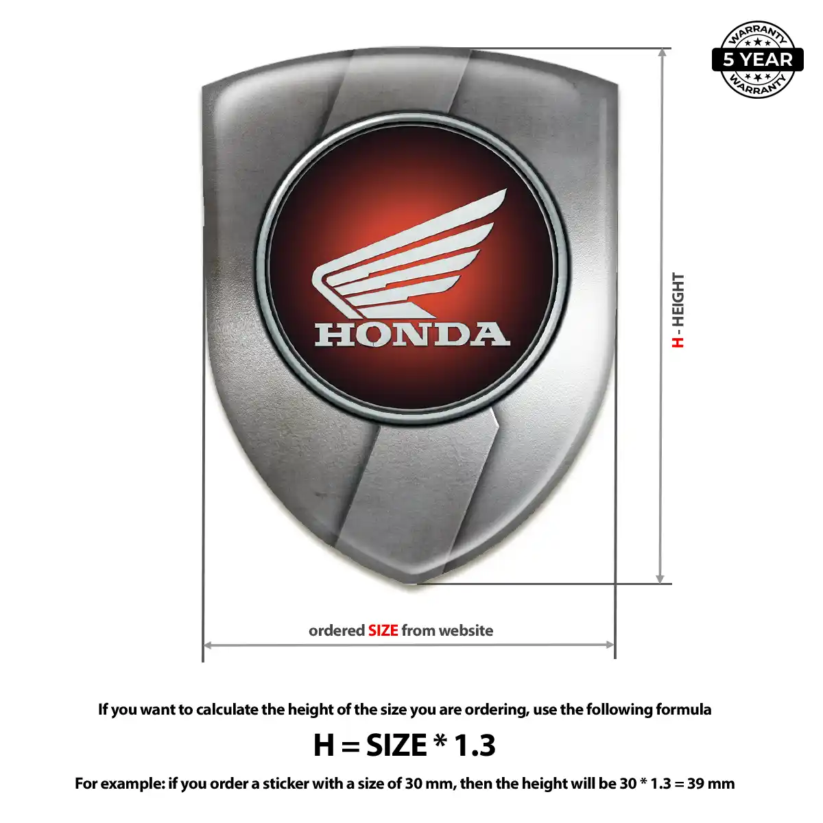 Honda Car Emblem Sticker Noble Edition