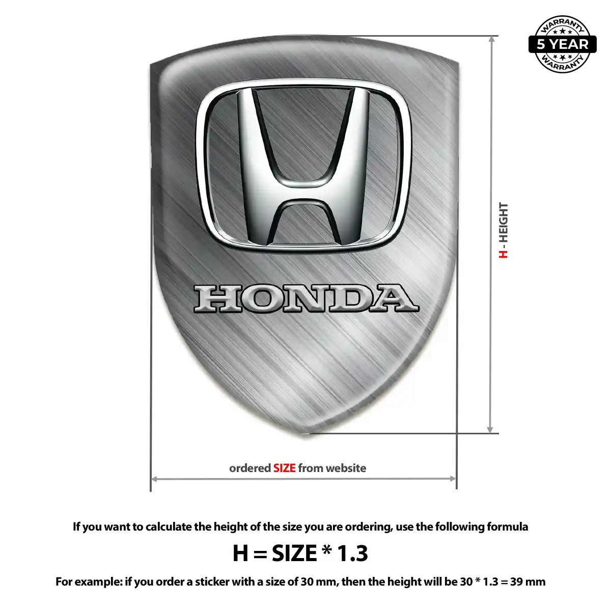 Honda Car Emblem Sticker Prime Quality