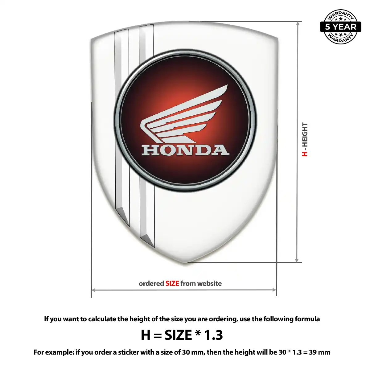 Honda Car Emblem Sticker Sleek Style