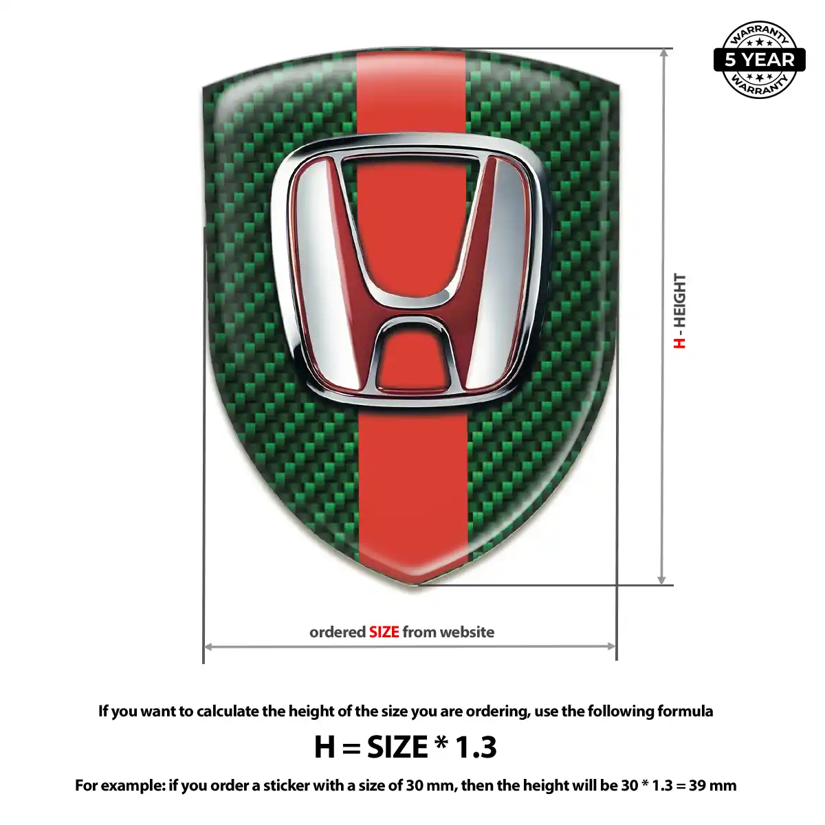 Honda Car Emblem Sticker Superior Craft