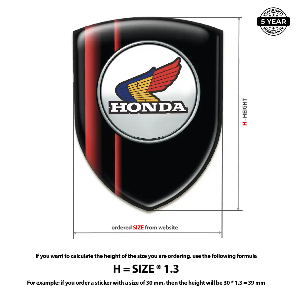 Honda Car Logo Decal Deluxe Edition
