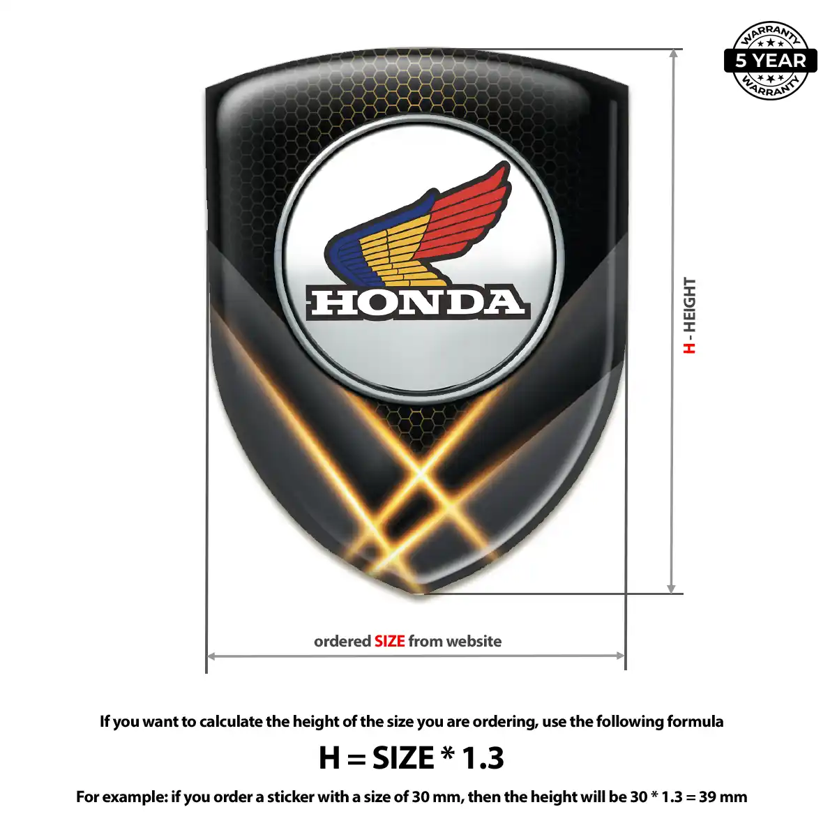 Honda Car Logo Decal Exclusive Series
