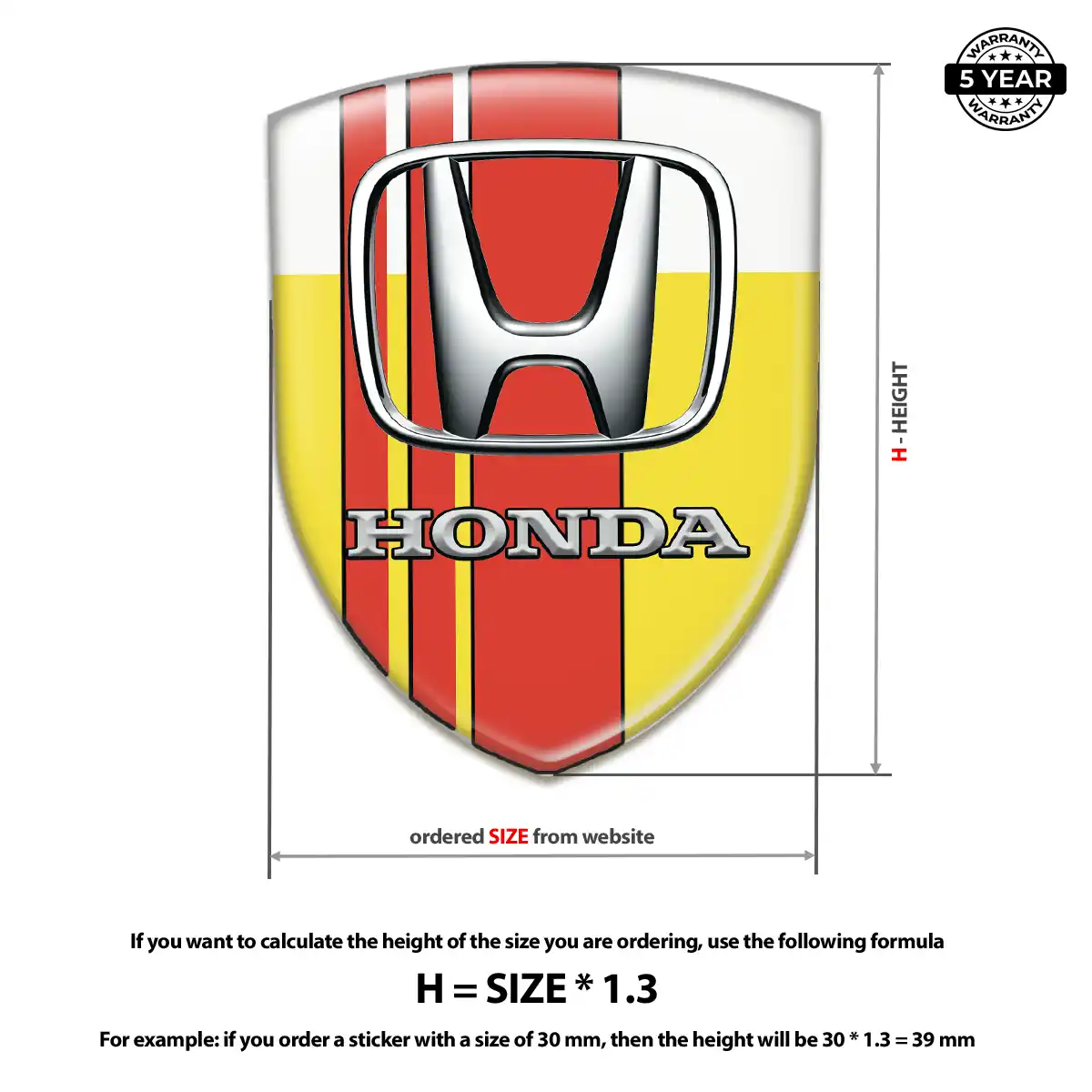 Honda Car Logo Decal Exterior Luxe