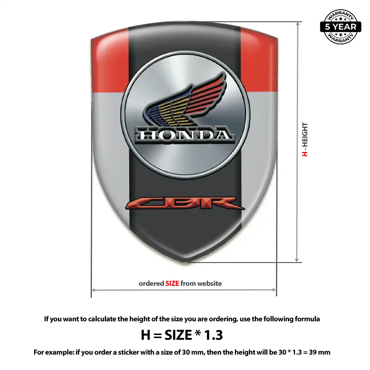 Honda Car Logo Decal Interior Elegance