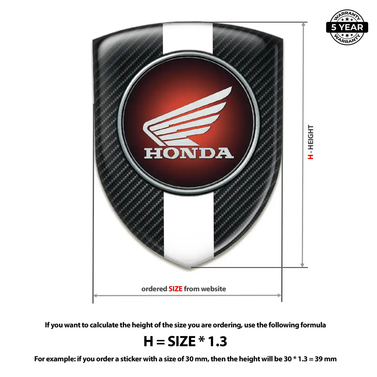 Honda Car Logo Decal Noble Edition