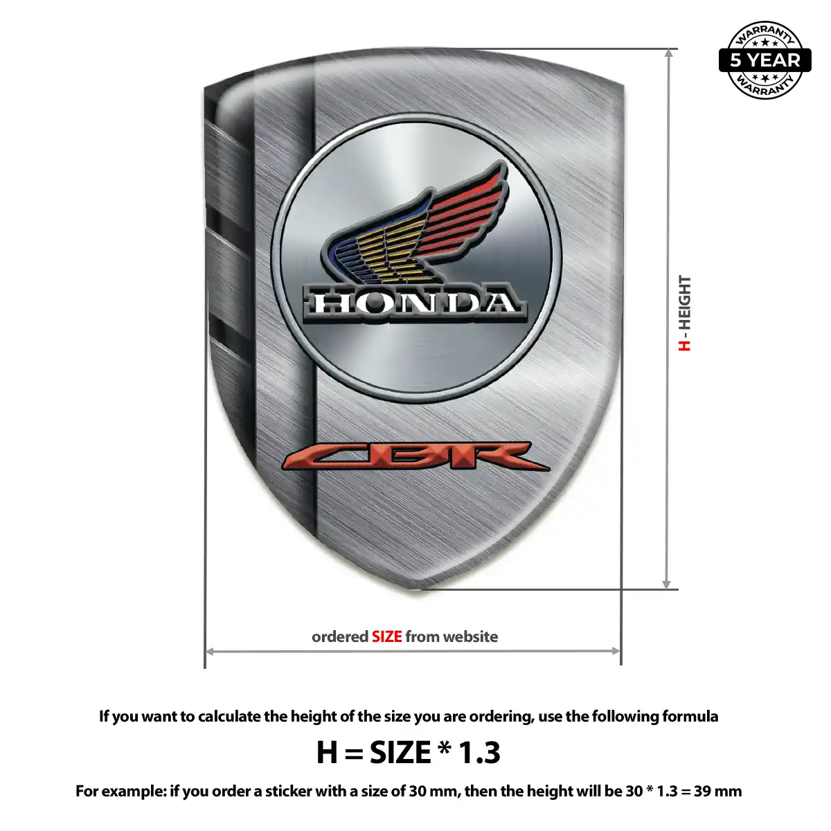 Honda Car Logo Decal Outer Style