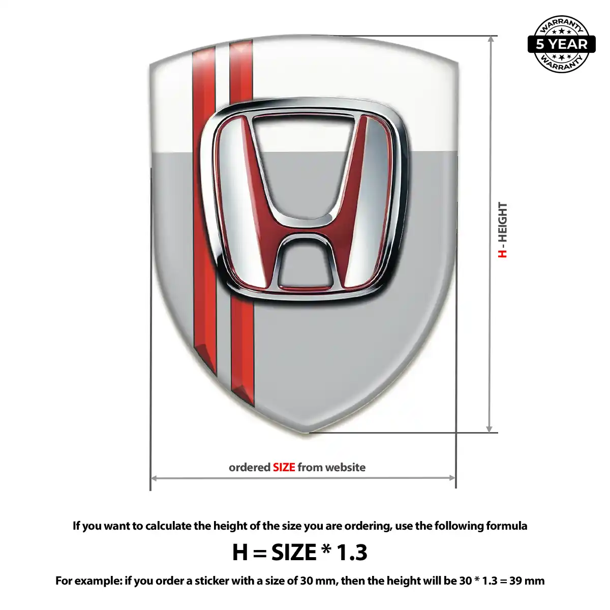 Honda Car Logo Decal Refined Design