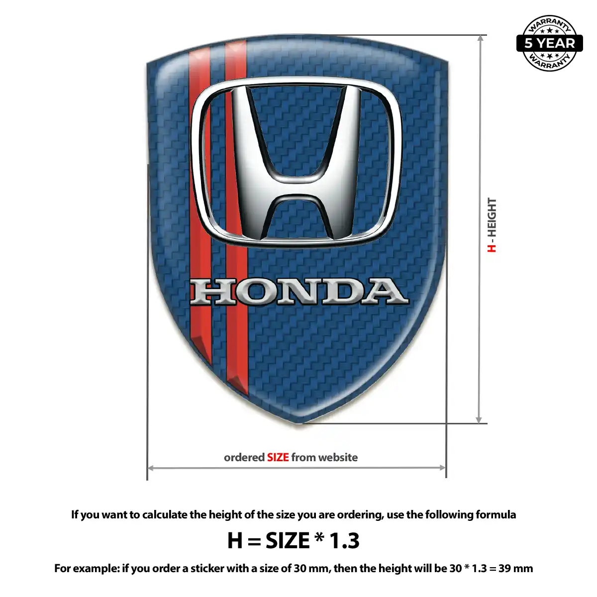 Honda Car Logo Decal Sleek Style