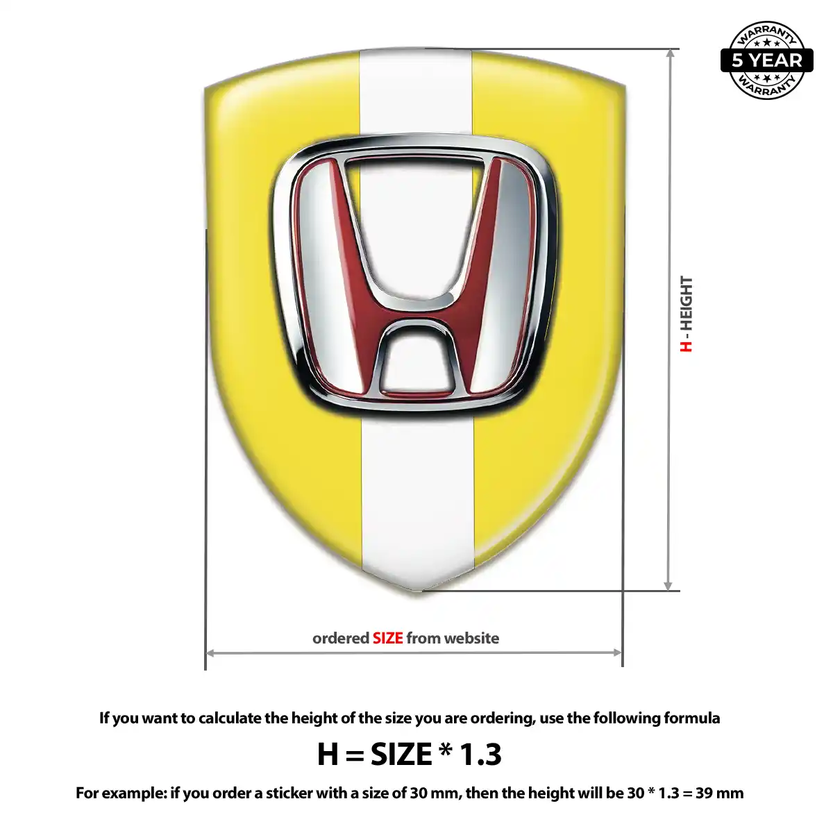 Honda Crest Emblem Exterior Luxe