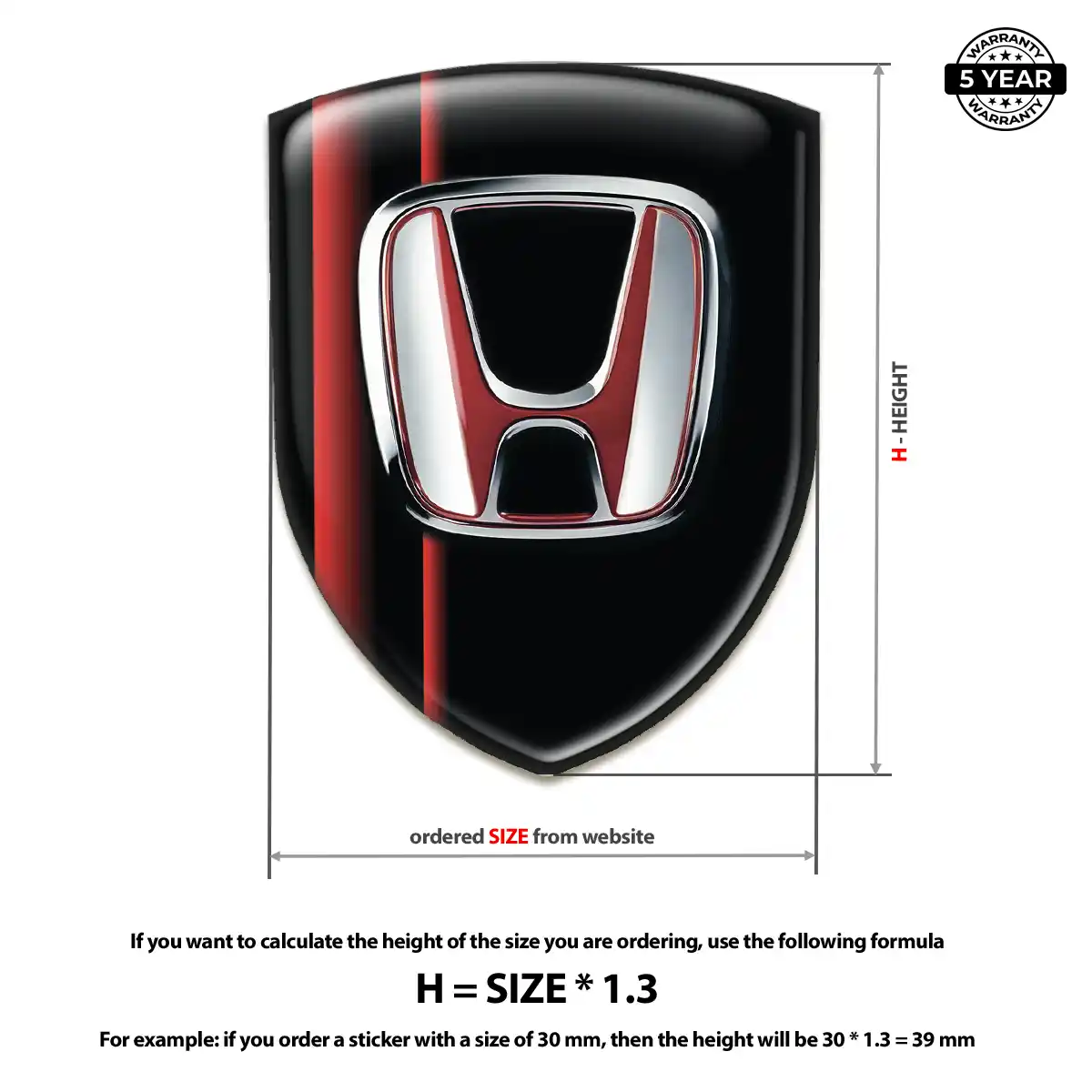 Honda Crest Emblem Outer Style