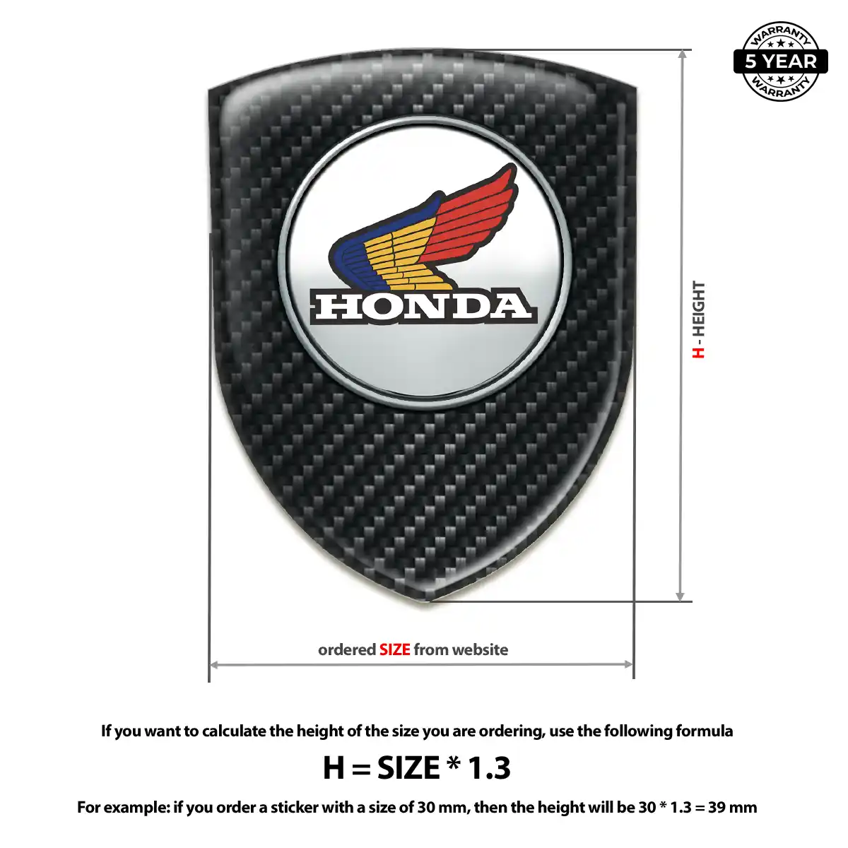 Honda Crest Emblem Premium Dome