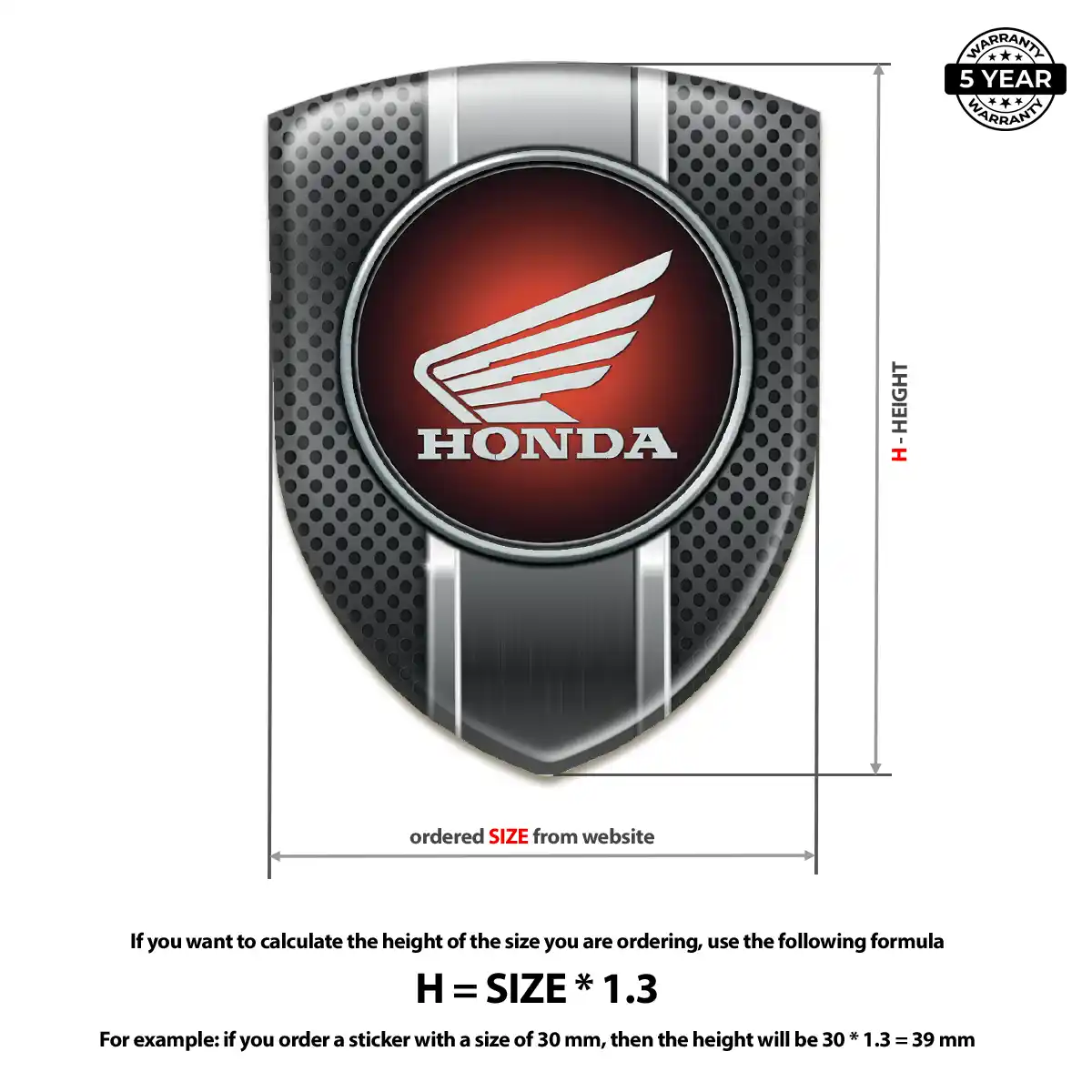 Honda Crest Emblem Resin Elite