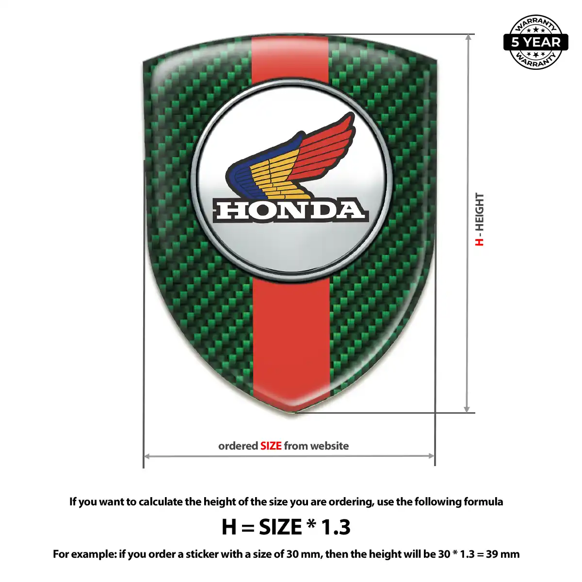 Honda Crest Emblem Resin Luxe