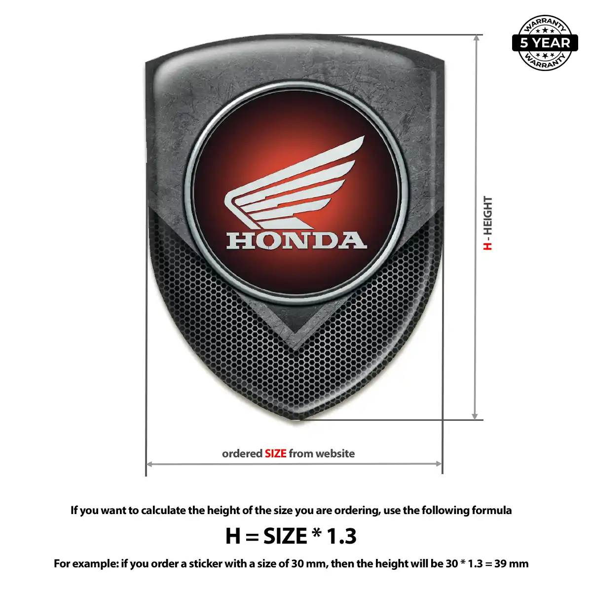 Honda Crest Emblem Sleek Style