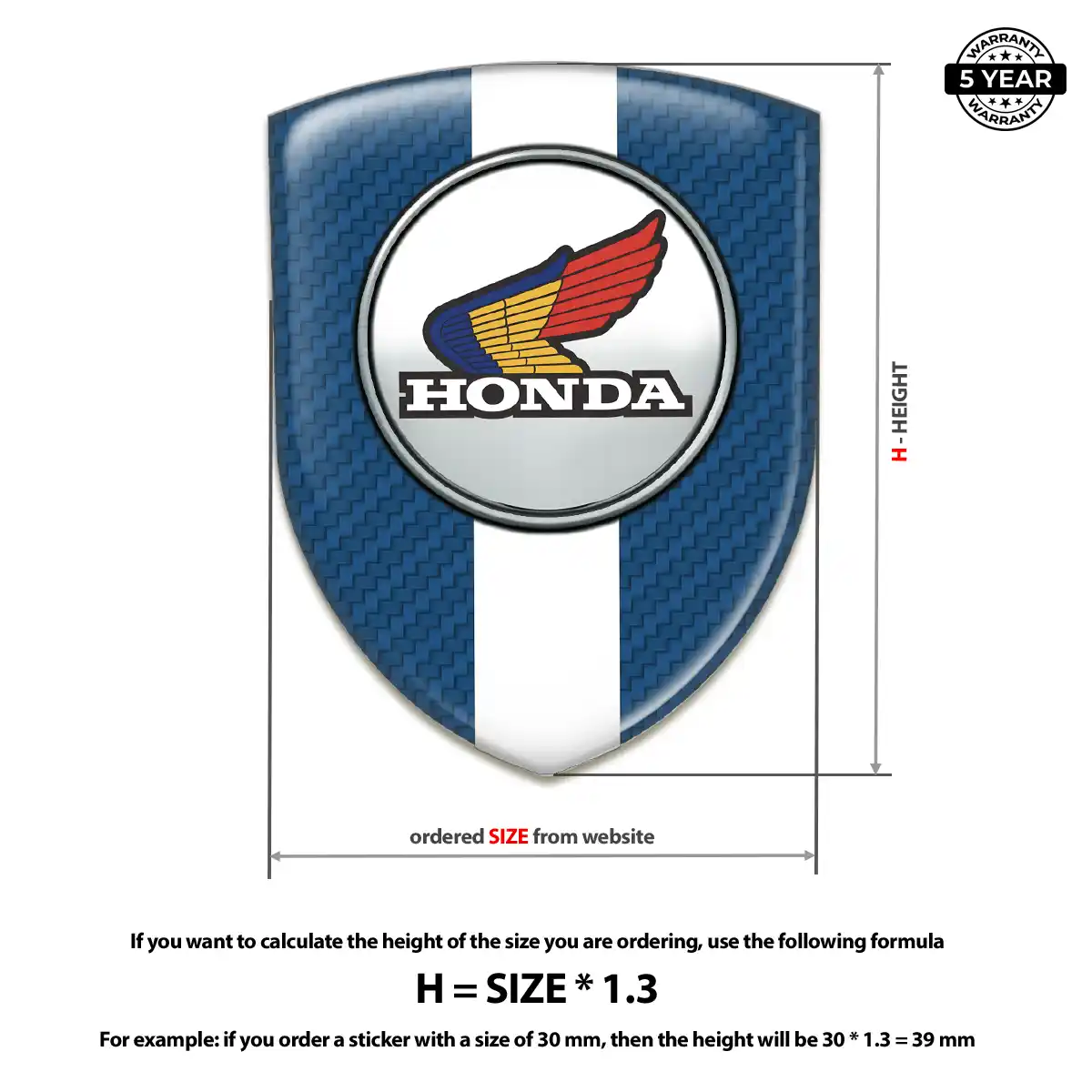 Honda Crest Logo Emblem Exterior Luxe