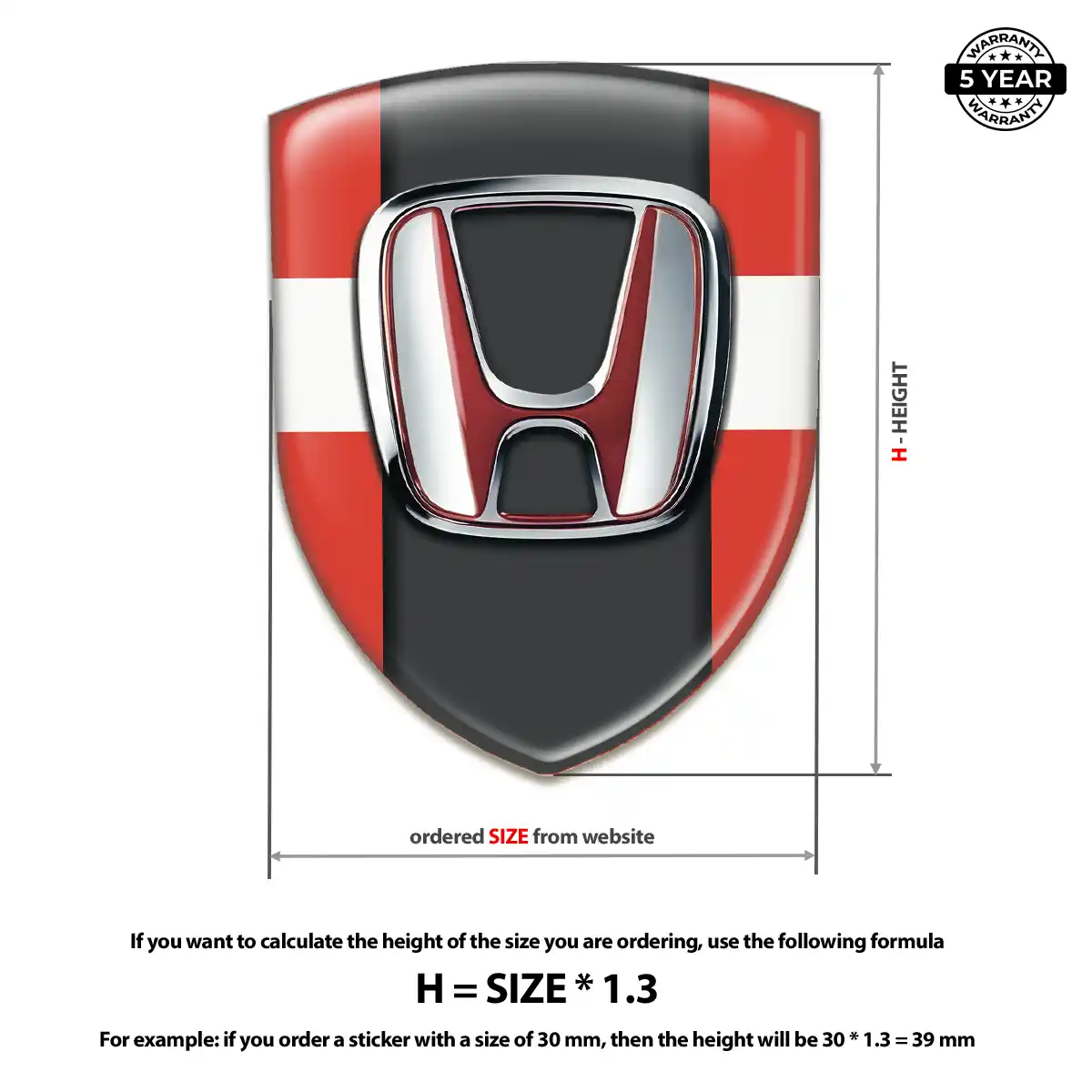 Honda Crest Logo Emblem Interior Elegance