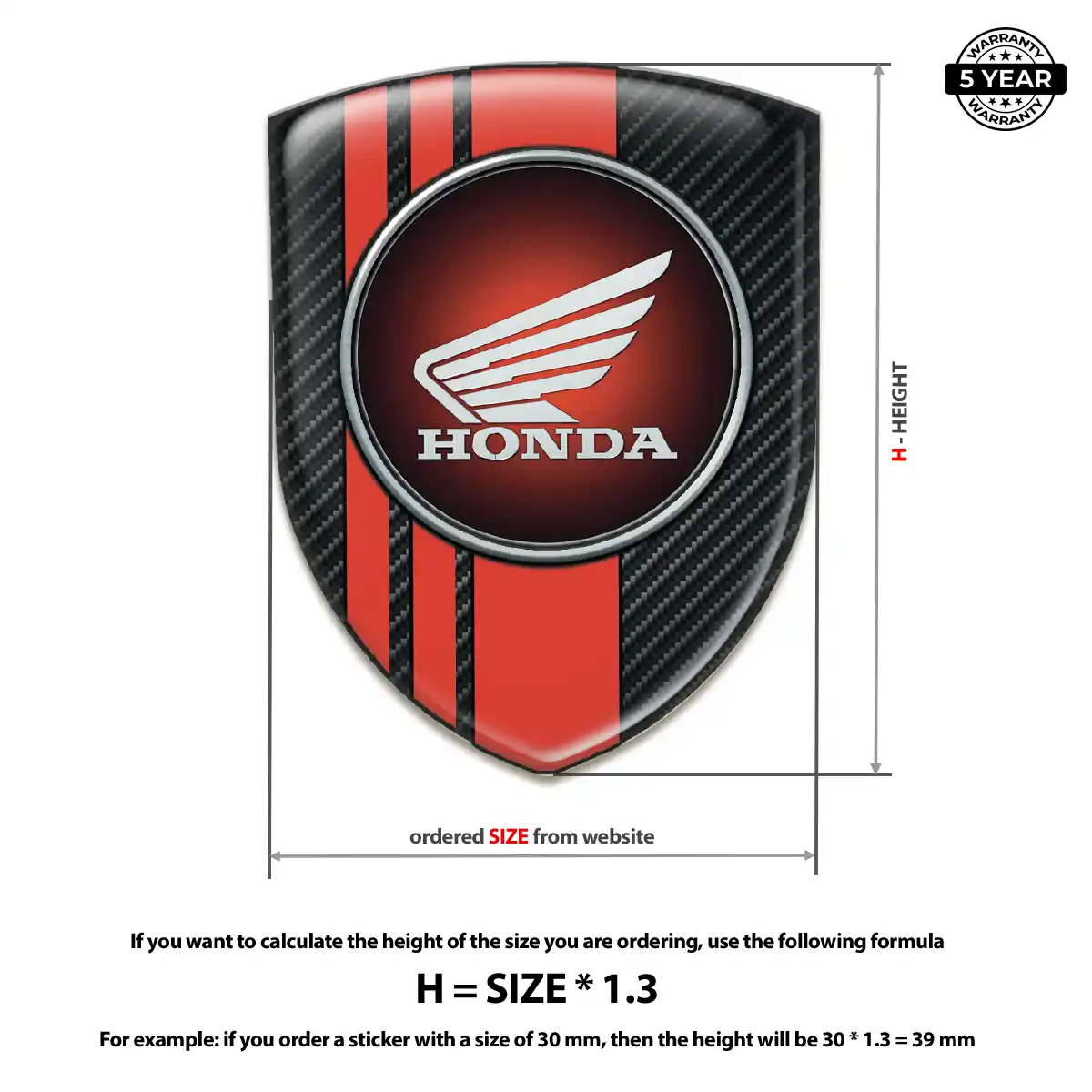 Honda Crest Logo Emblem Interior Luxe