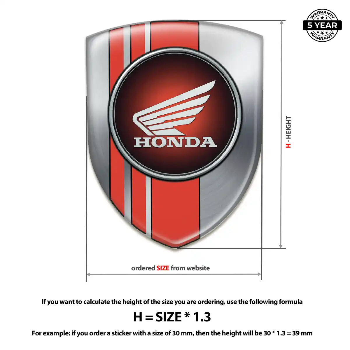 Honda Crest Logo Emblem Noble Edition