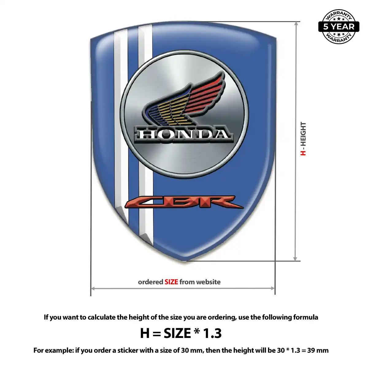 Honda Crest Logo Emblem Opulent Line