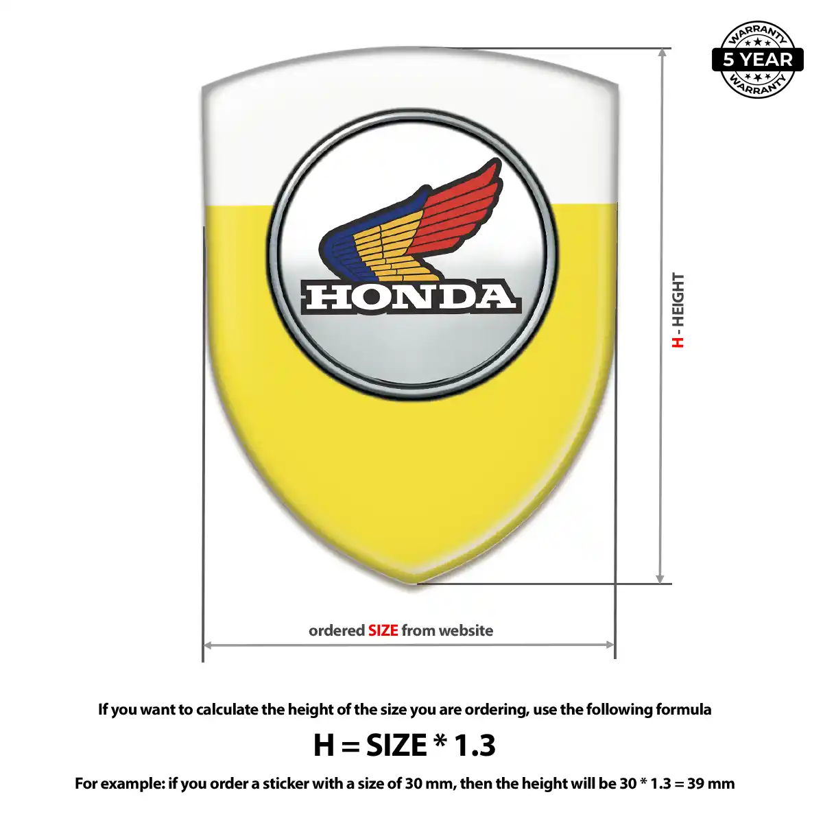 Honda Crest Logo Emblem Refined Design