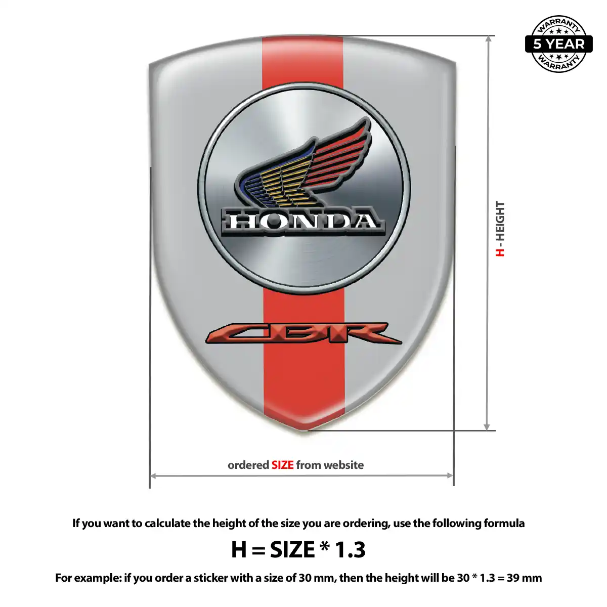 Honda Crest Logo Emblem Resin Luxe